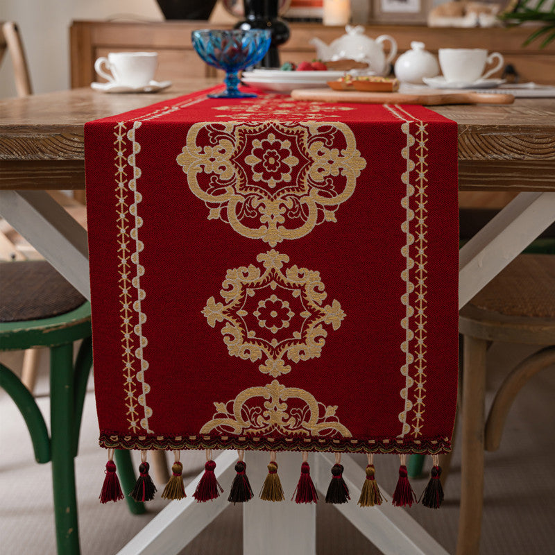 Ornate Tassel Table Runner