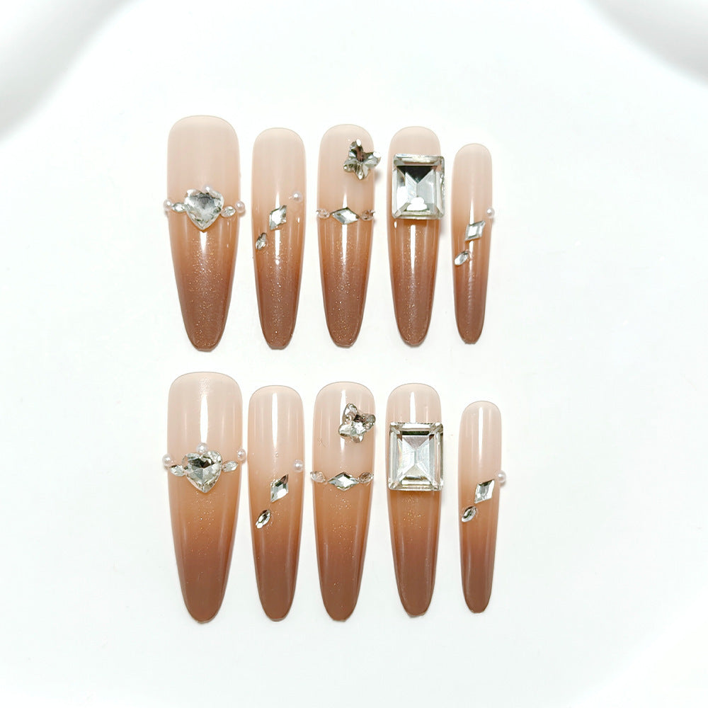Acrylic nails with glamorous accents Acalora