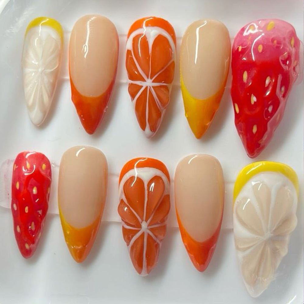 Trendy Art Nails in Fruit Design Acalora
