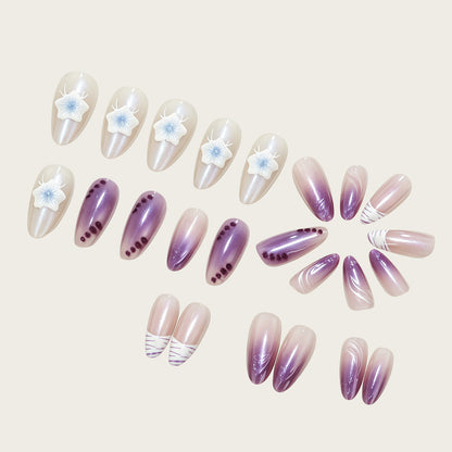 Creative artificial nails with floral design Acalora