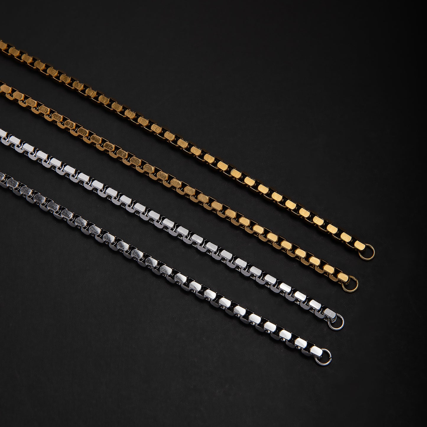 Stainless Steel Chain Necklace and Bracelet Set Acalora