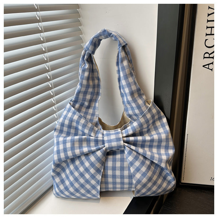 Bow Accent Fabric Tote Bag Acalora