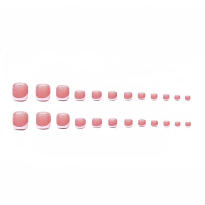Elegant French Tip Press-On Nail Set Acalora