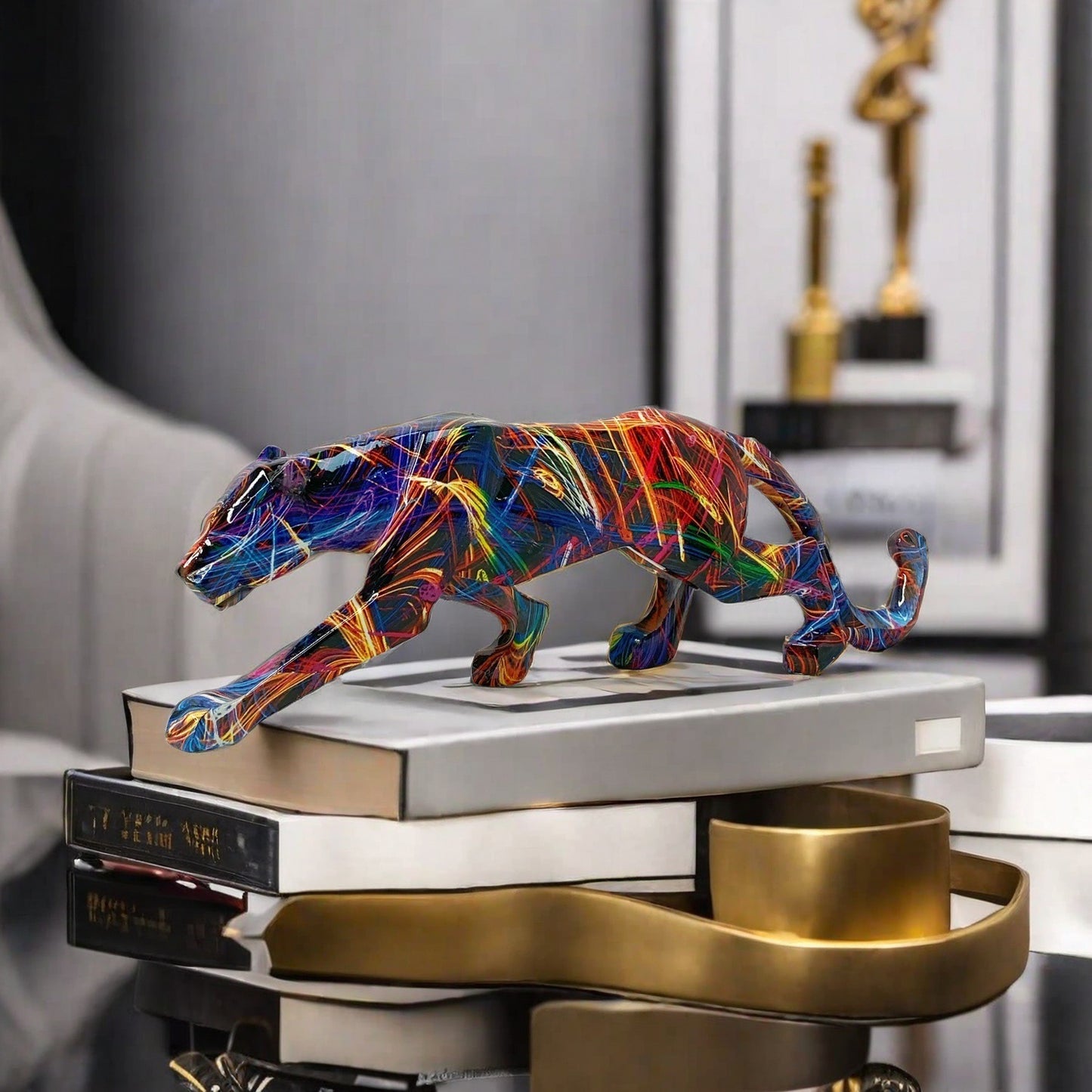 Decorative Panther Sculpture Acalora