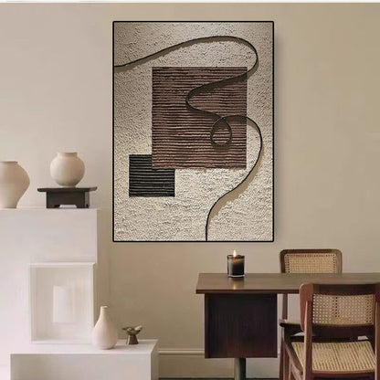 Textured Geometric Wall Canvas Art