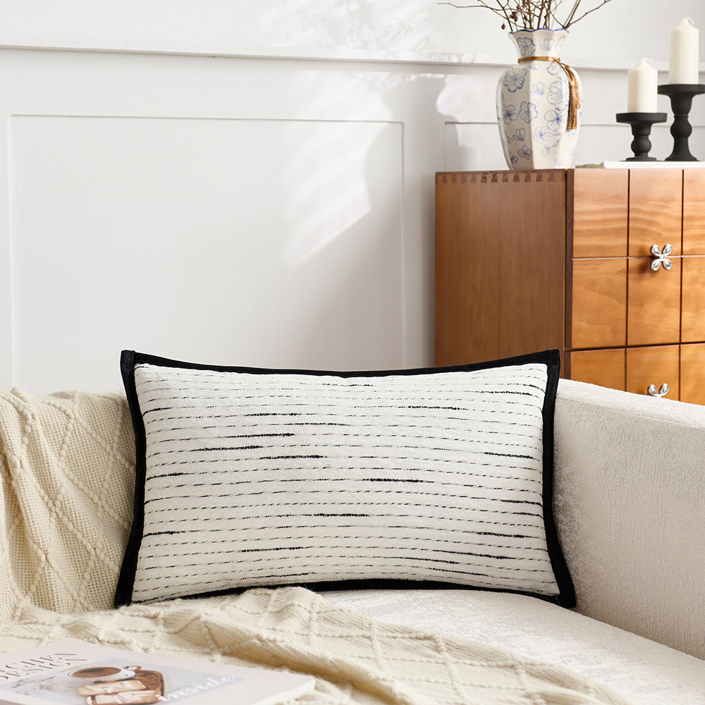 Decorative Striped Lumbar Cushion