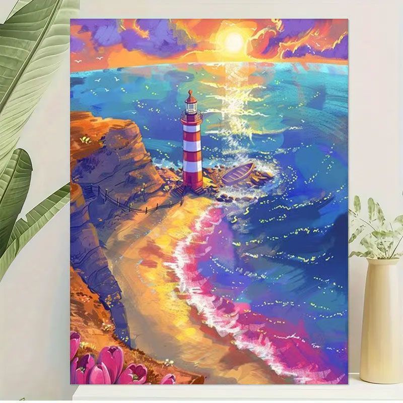 Scenic Lighthouse Canvas Wall Art
