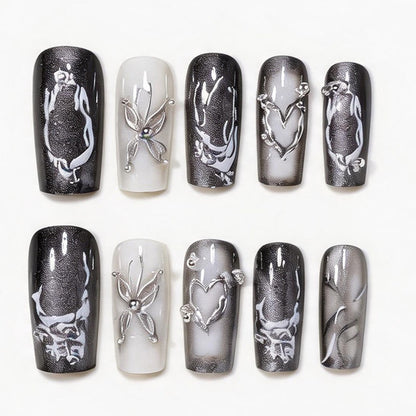Artistic Long Press-On Nail Design Acalora