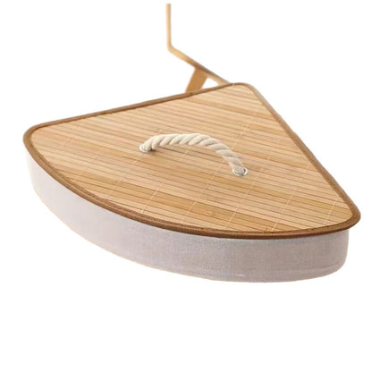 Practical Laundry Basket Made of Bamboo with Lid Acalora