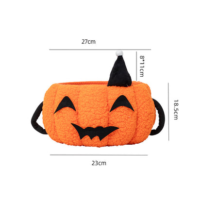 Playful Decorative Storage Basket In Pumpkin Design Acalora