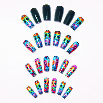 Decorative Skull Design Nail Art Acalora
