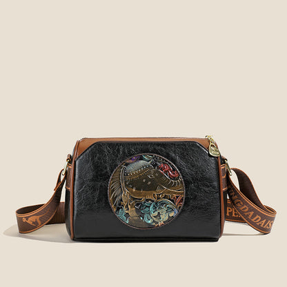 Vintage-Inspired Leather Crossbody Bag Acalora