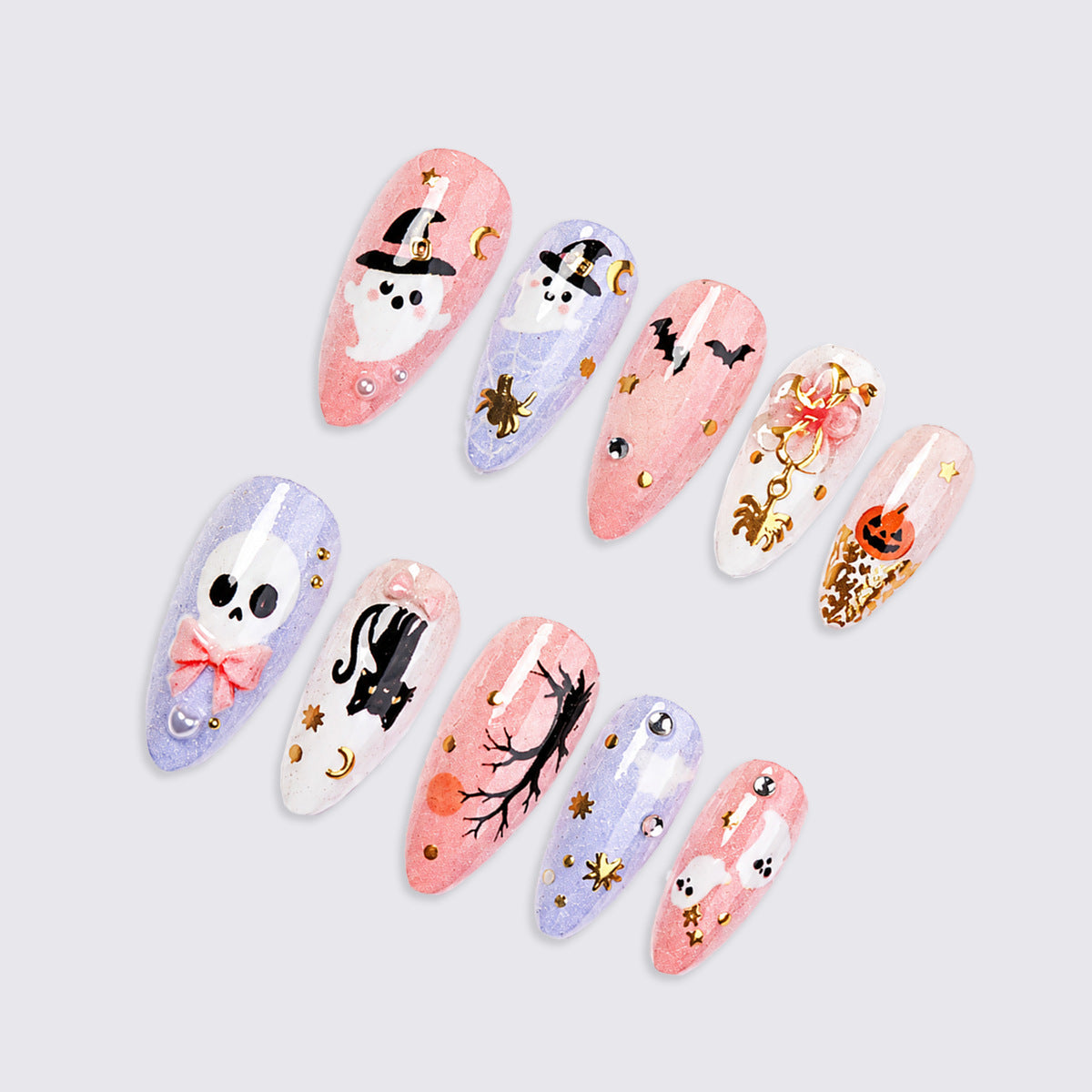 Halloween-Themed Press-On Nail Art Set Acalora 1788495348