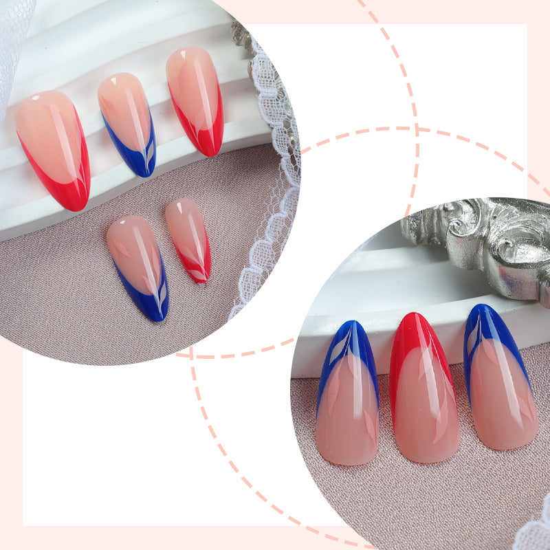Press-On Nail Art Set with Elegant Gradient Design Acalora