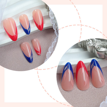 Press-On Nail Art Set with Elegant Gradient Design Acalora