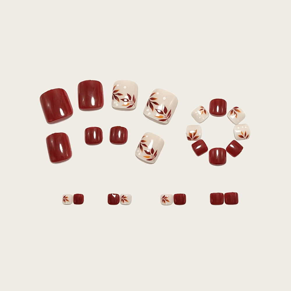 Artificial nails with elegant autumn motifs Acalora