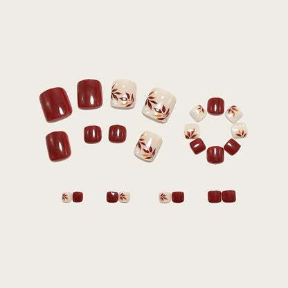 Artificial nails with elegant autumn motifs Acalora