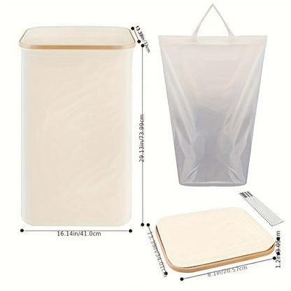 High-quality laundry container with modern lid and removable inner bag Acalora