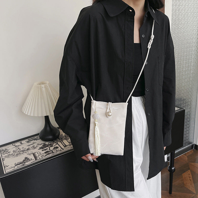 Elegant Textured Mini Crossbody Bag Acalora