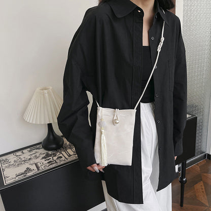 Elegant Textured Mini Crossbody Bag Acalora