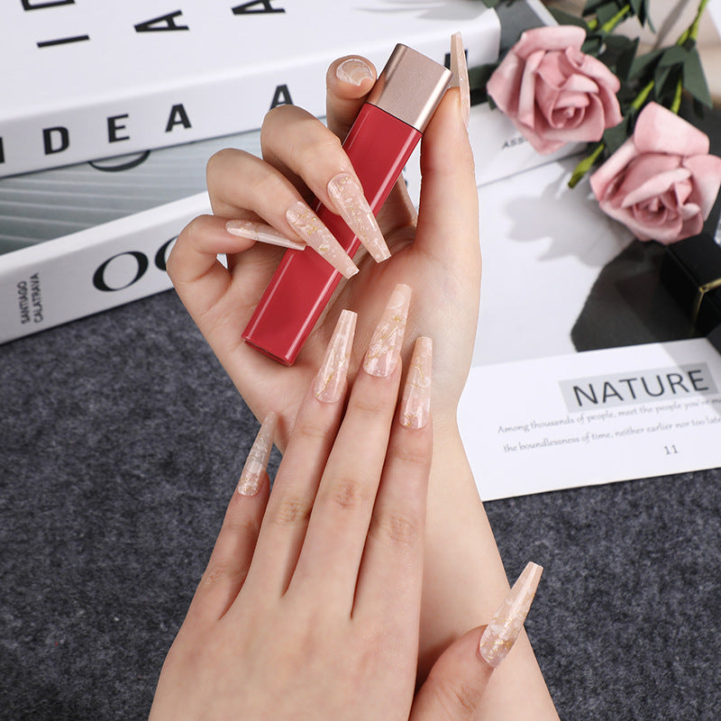 Artificial nails in elegant geometric design Acalora