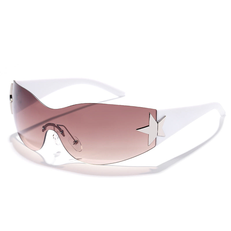 Women's futuristic design sunglasses with unique accents Karnz