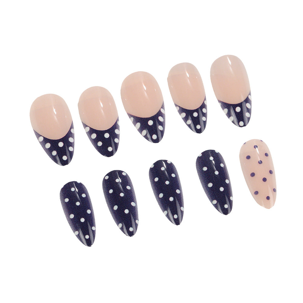 Artificial nails in modern polka dot design Acalora