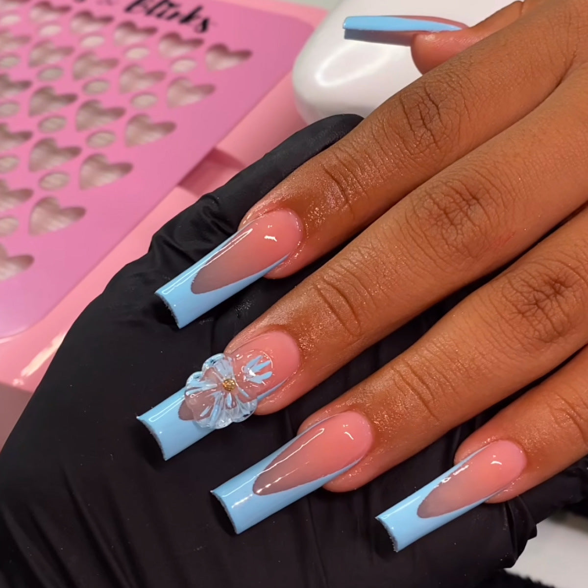 Artistic Press-On Nail Design Acalora