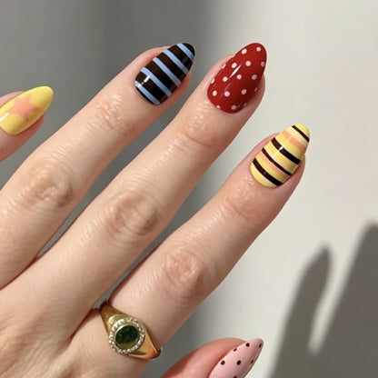 Artistic Patterned Stiletto Nails Acalora