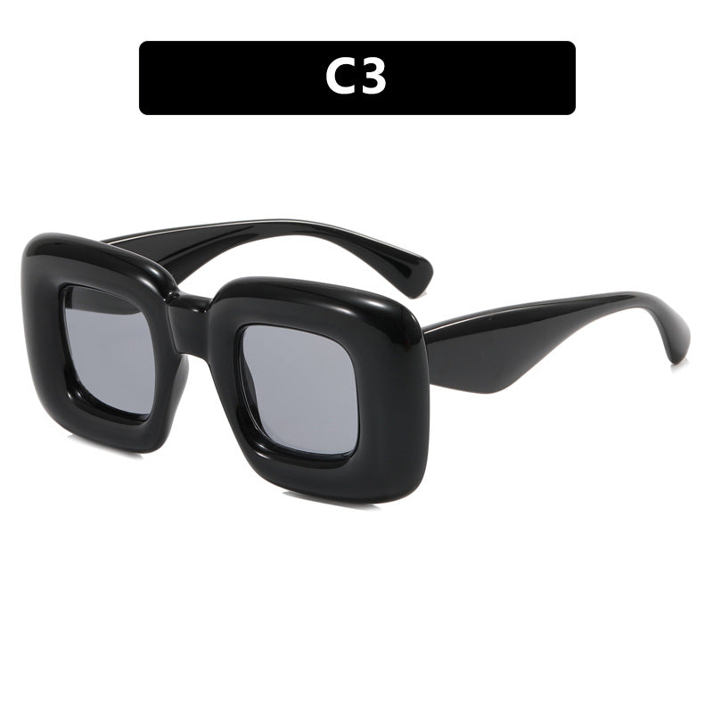 Women rectangular sunglasses with wide frame and protective UV filter Kalsten