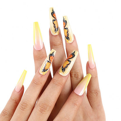 Art nails with butterfly motif Acalora