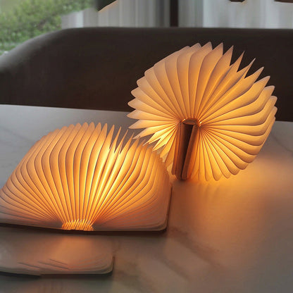 Skanto | 📖 Wooden Book Lamp - Desk Study Gift Decor Light