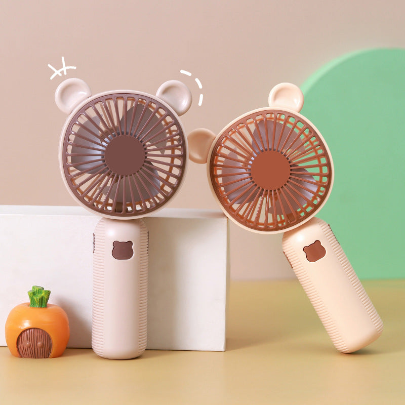 Unisex Portable Handheld Fan with Cute Bear Design Brehn
