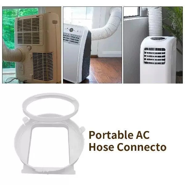 Skanto Universal Window Fan Adapter One Size Fits All with Circular Exhaust Collar and Quick Connect Flange for Portable Air Conditioners Skanto