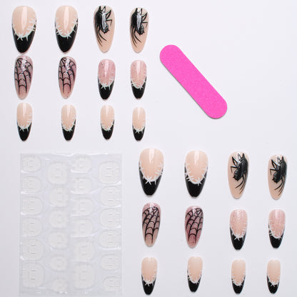 Creative nail art set with spider and web design Acalora