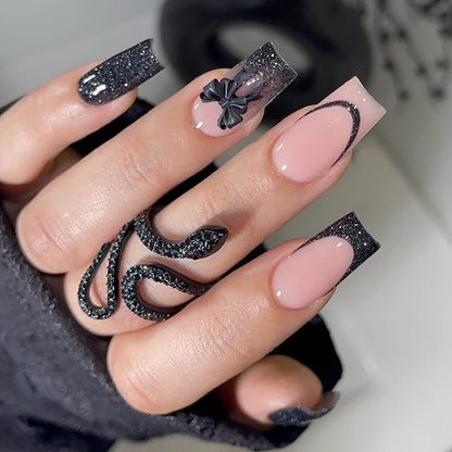 Artistic Glitter Gradient Press-On Nail Set Acalora