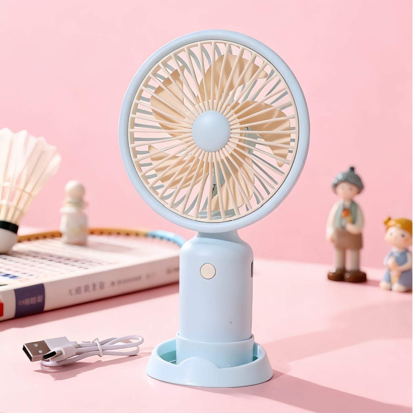 Women's portable USB mini fan with adjustable speed control Bowlift