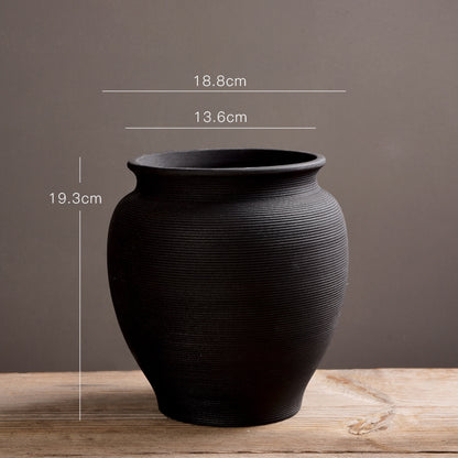 Textured Decorative Ceramic Pot