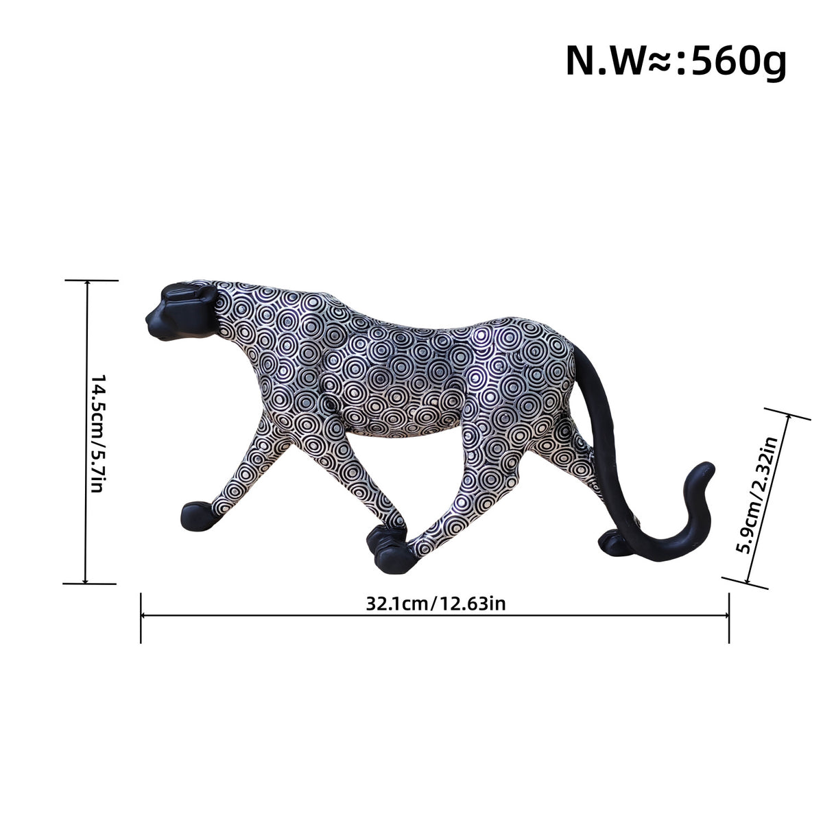 Elegant decorative figure of a panther Acalora