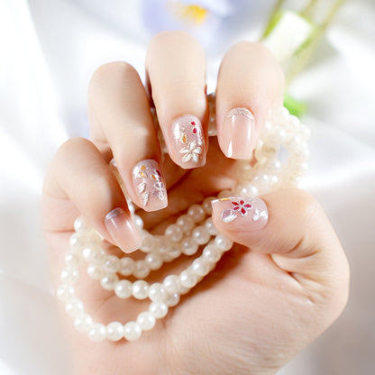Artistic Floral Press-On Nails Acalora
