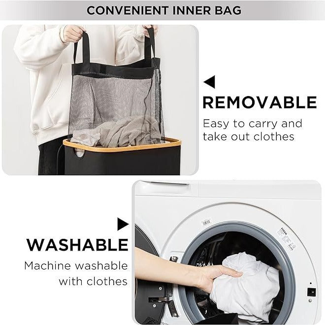 Practical laundry basket with lid Acalora