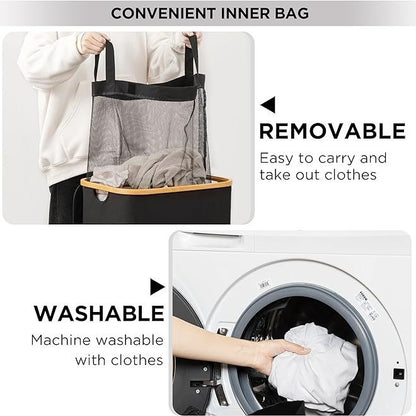 Practical laundry basket with lid Acalora