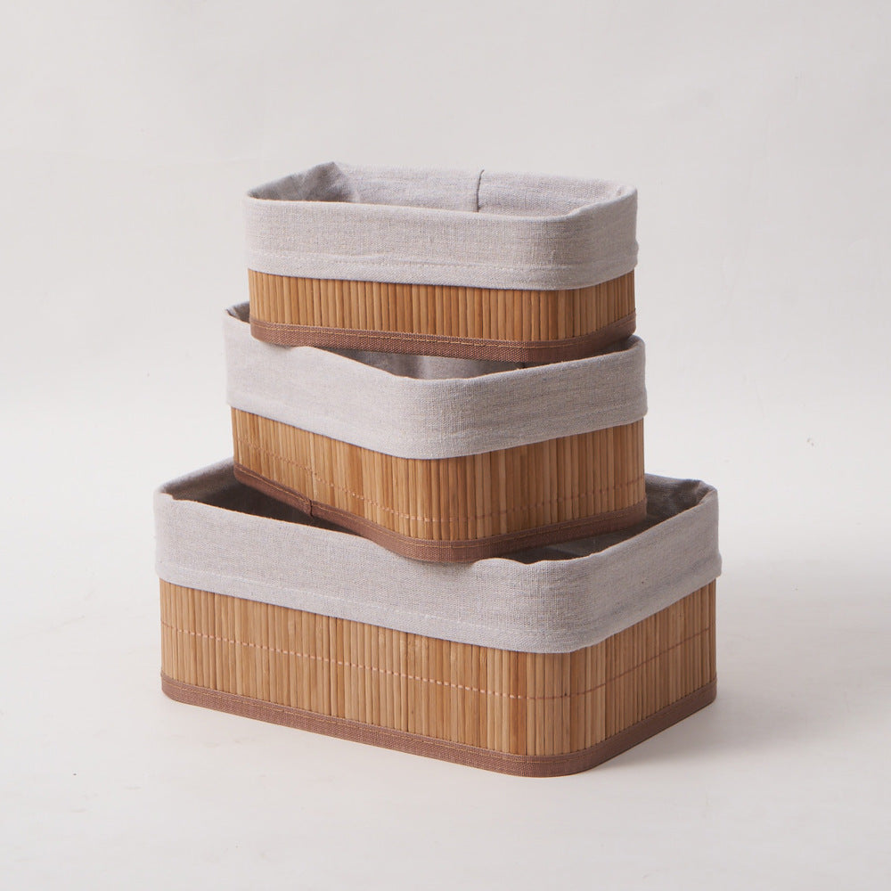 Storage baskets with decorative fabric insert Acalora