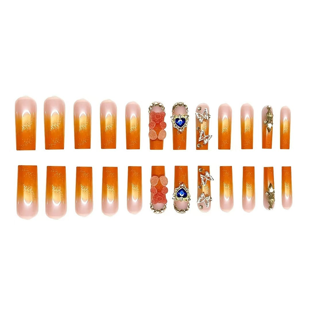 Floral Decorative Press-On Nails Acalora