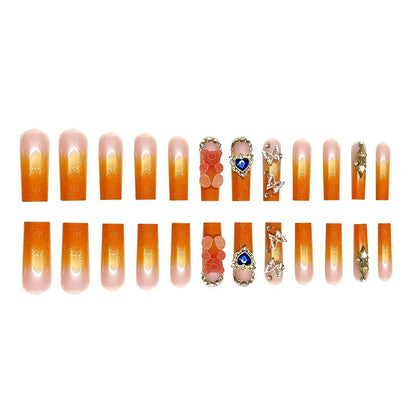 Floral Decorative Press-On Nails Acalora