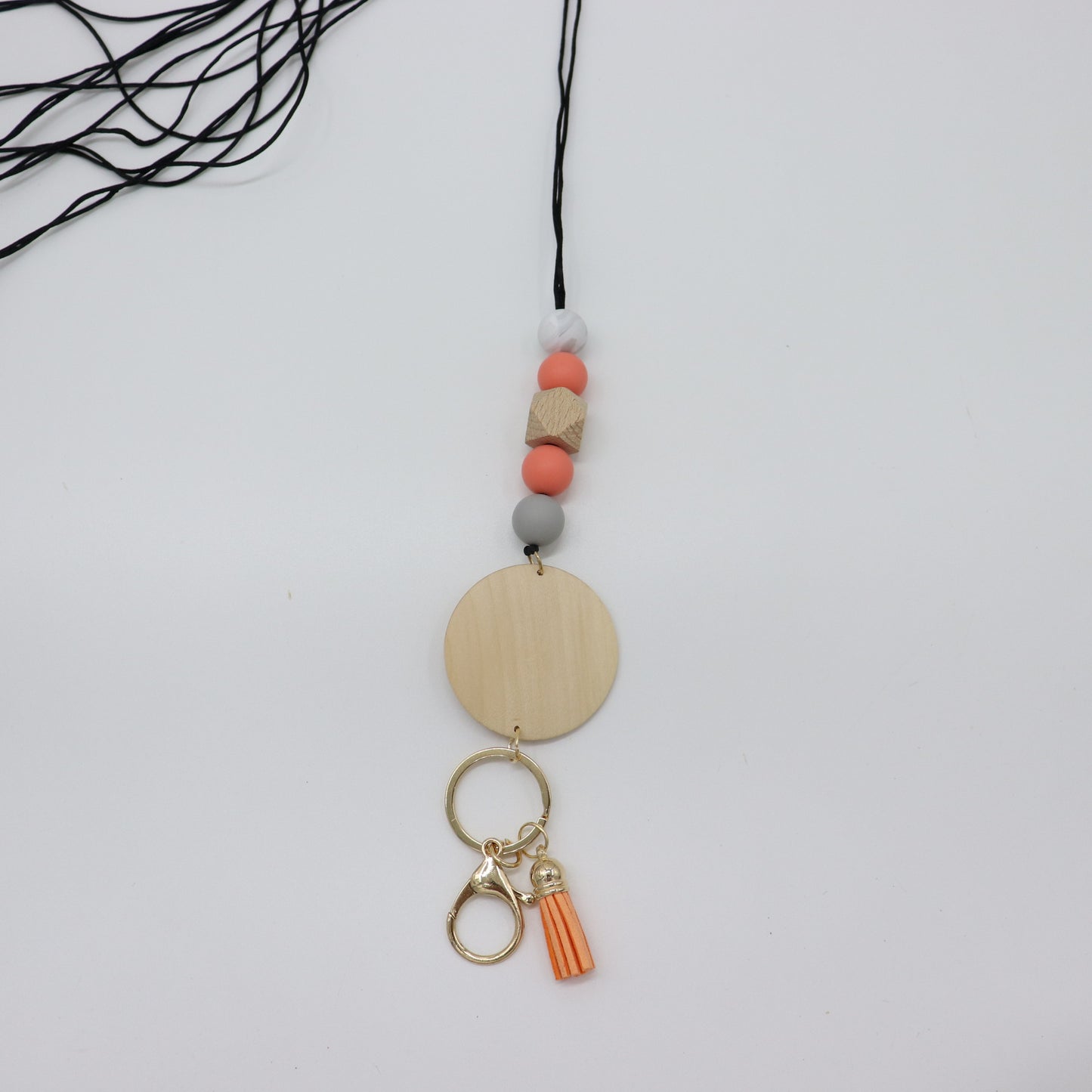 Beaded Keychain Lanyard with Decorative Tassel Acalora