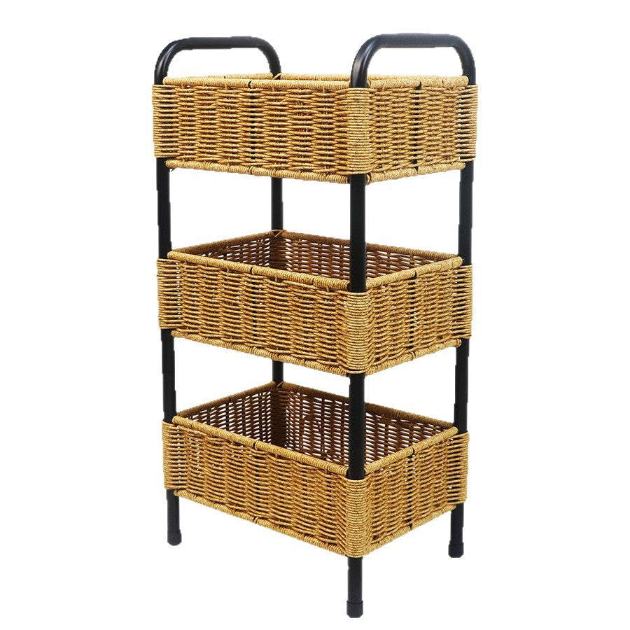 Multi-Tier Woven Bathroom Organizer Basket Acalora