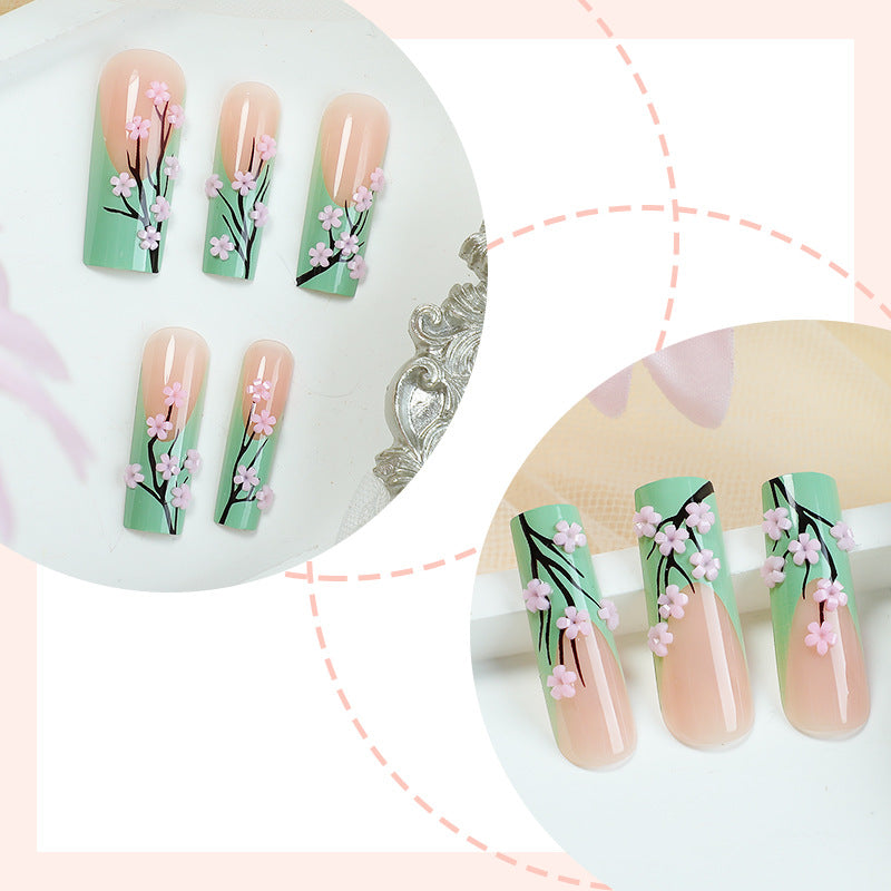 Floral Design Press-On Nails Set Acalora