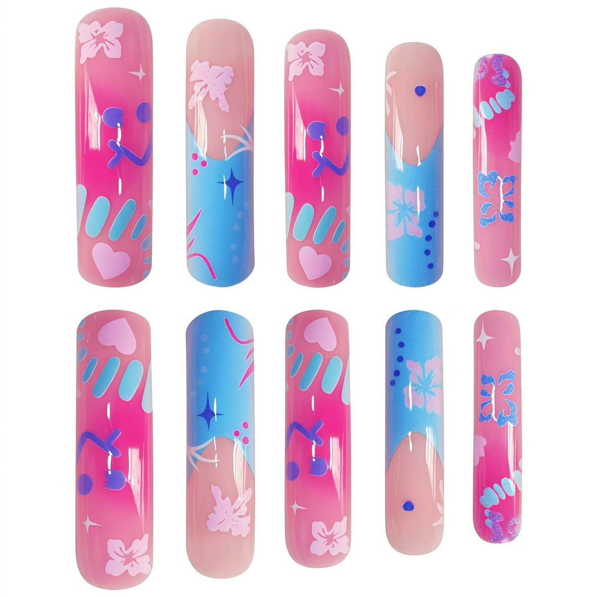 Artistic Press-On Nail Extensions Acalora