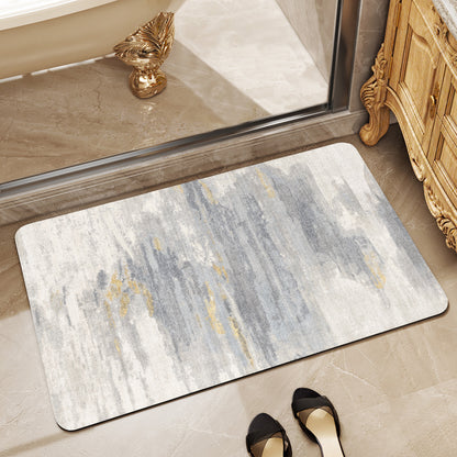 Floral Design Absorbent Bathroom Mat Acalora